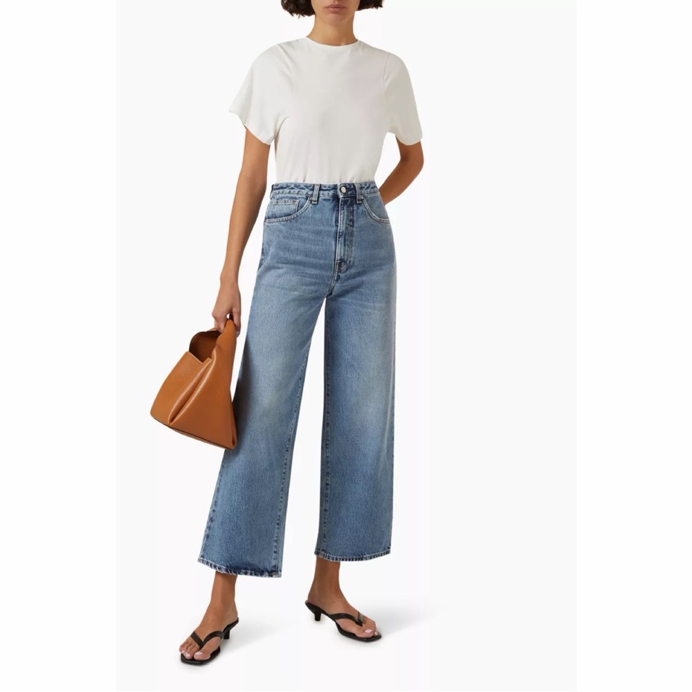 New w/ Tags Toteme Flare Fit Jeans in Worn Blue size 31